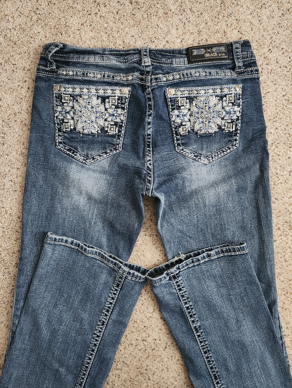 Grace in LA Embroidered Back Pocket Women's Jeans